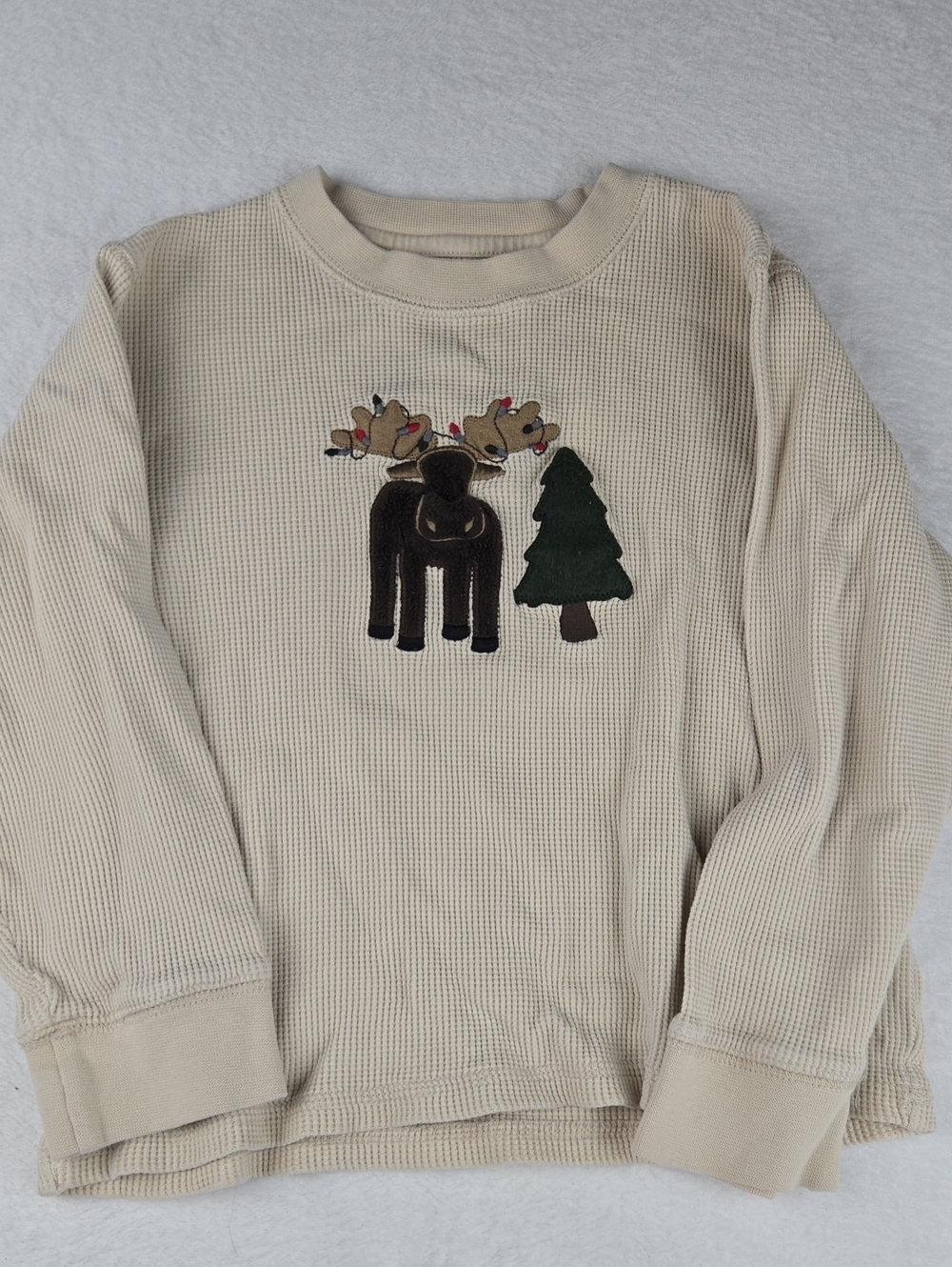 Gymboree Christmas Holiday Waffle Knit Long Sleeve T-Shirt Size 5T